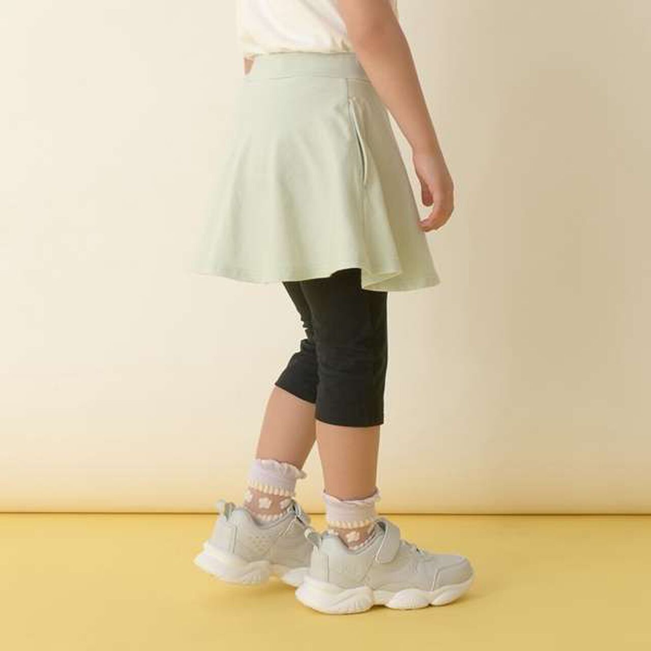 [Versatile Item] Stretchy 6/10 Length Skorts,Ink blue, large image number 4