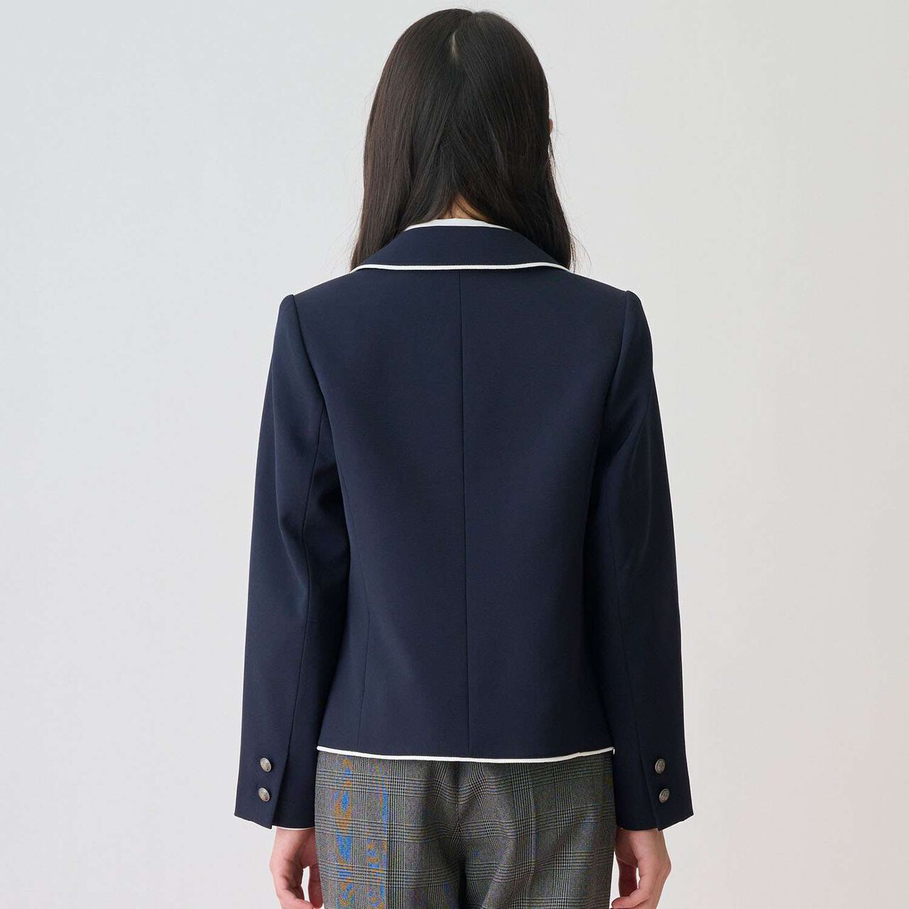 Piping Jacket,Beige, large image number 14