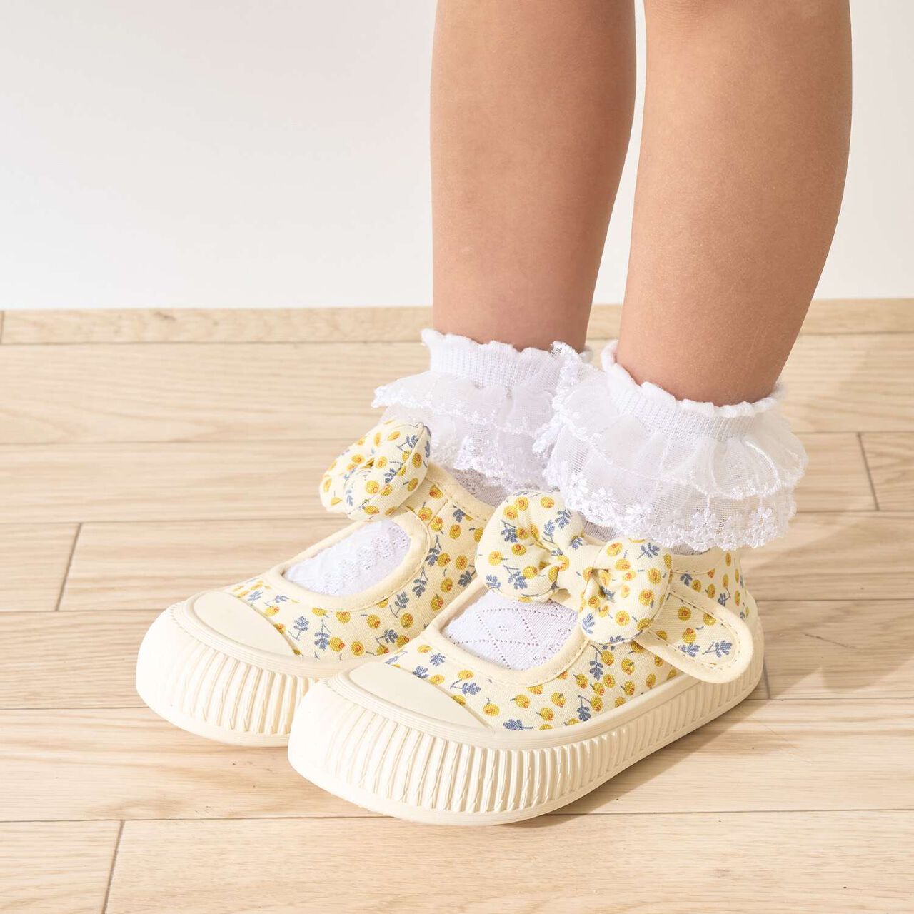 Flower Open Sneakers,Mustard, large image number 0