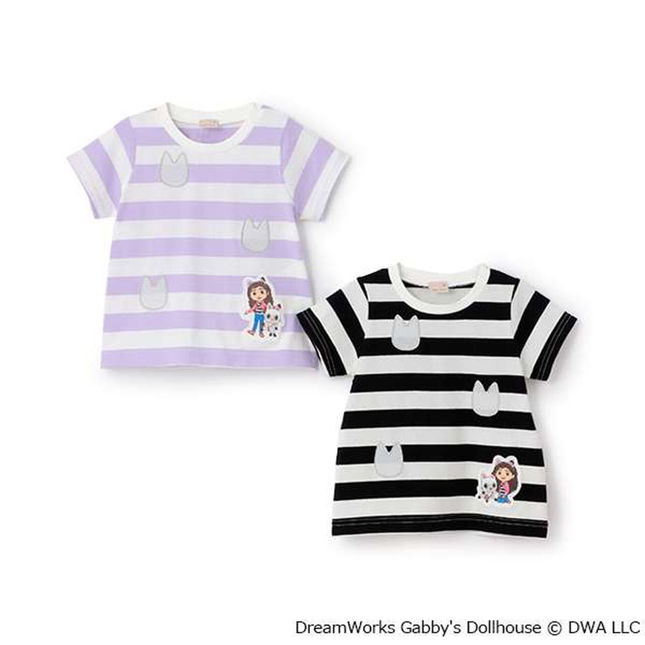 [Gabby] Striped T-Shirt,Black, large image number 14
