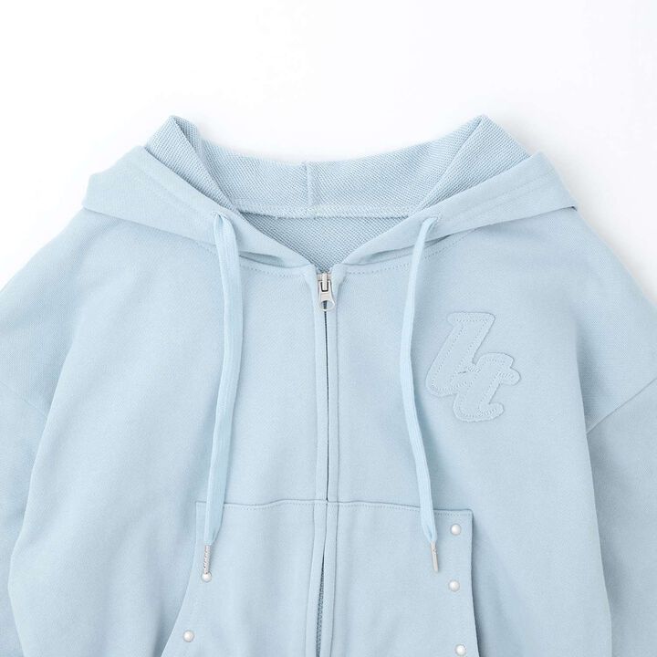 [LTXC/100% Cotton/Set Available] Studded Zip Parka,Black, medium image number 12