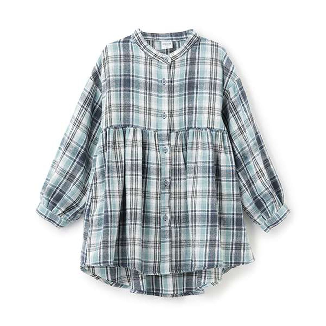 Checkered Stand Tunic,Blue, large image number 13