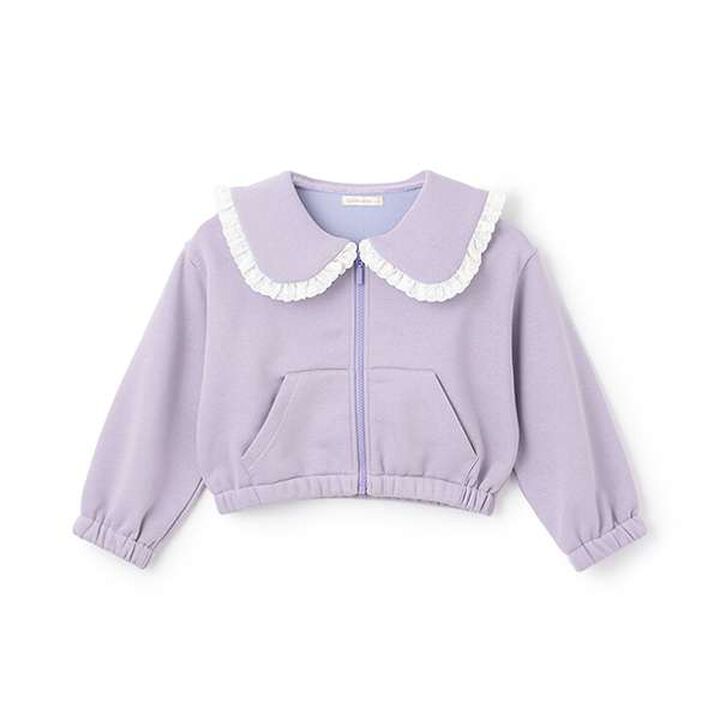 [Lycee Mine Ballet Series] Coordinatable Setup Sailor Collar Full-Zip Sweatshirt,Light blue, medium image number 2
