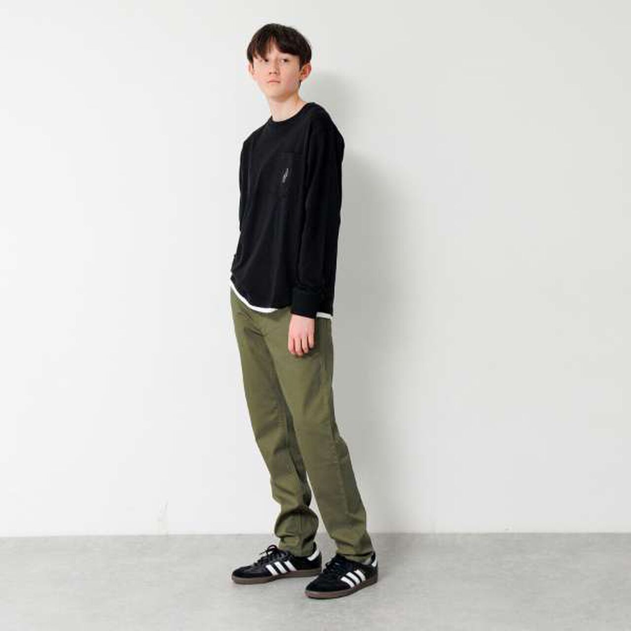 Cotton-Poly Stretch Twill Slim Pants,Beige, large image number 1