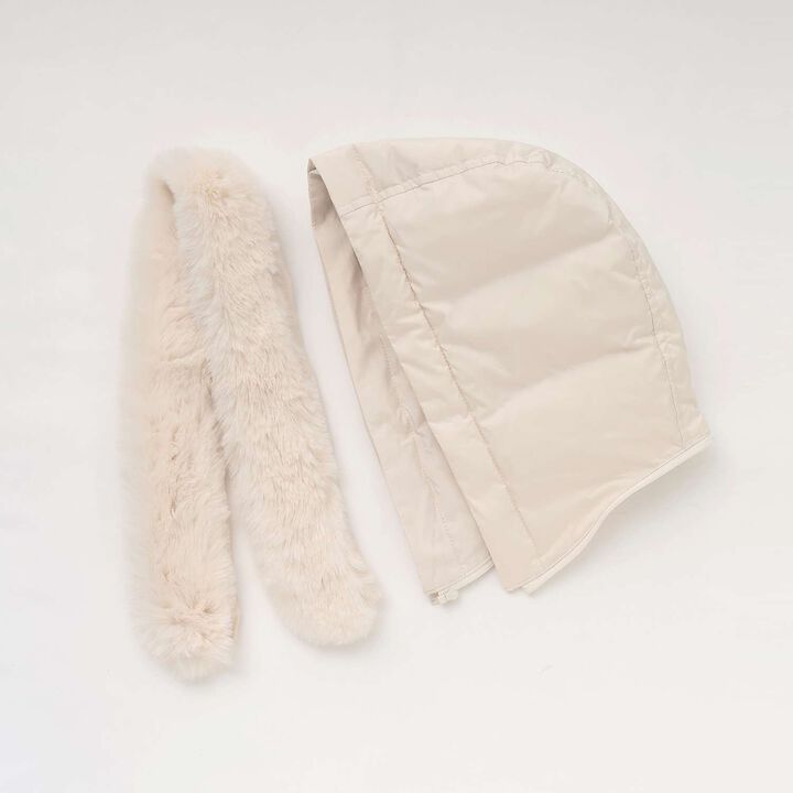 [Restock] Water-Repellent Long Down with Belt and Ribbon Pocket,Navy, medium image number 4