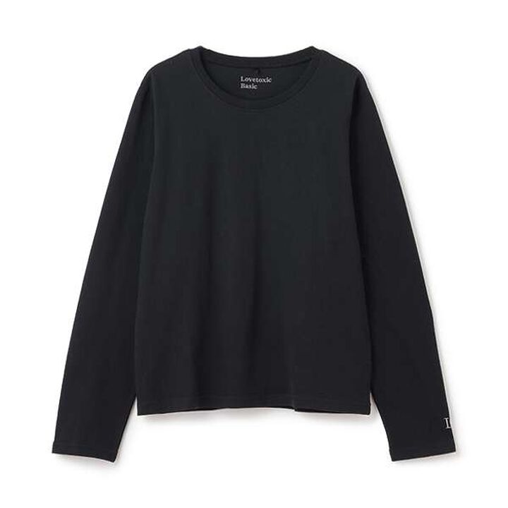 [BS] 100% Cotton Long-Sleeve T-Shirt,Black, medium image number 0