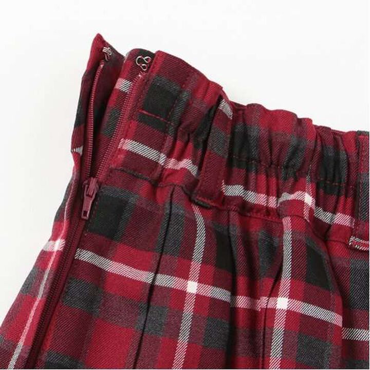 Heart Mini Bag Included Custom Check Pleated Skirt,Deep red, medium image number 13