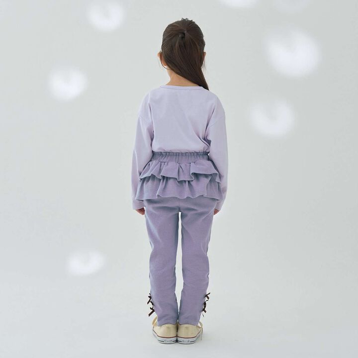 Tomo Pants Back Frill Hem Ribbon Pants,Light gray, medium image number 26