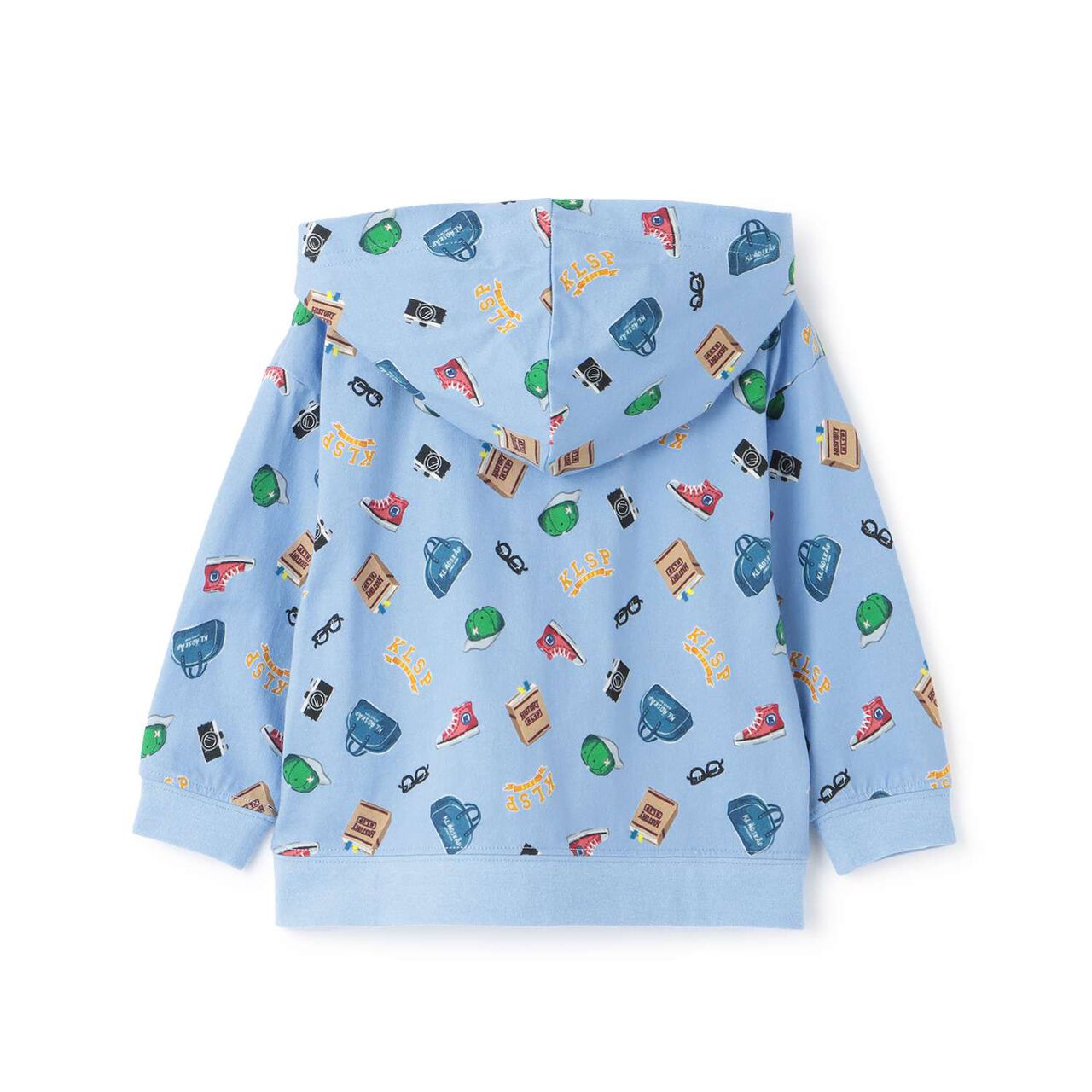 All-Over Pattern Hooded Removable Long-Sleeve Parka,Beige, large image number 1