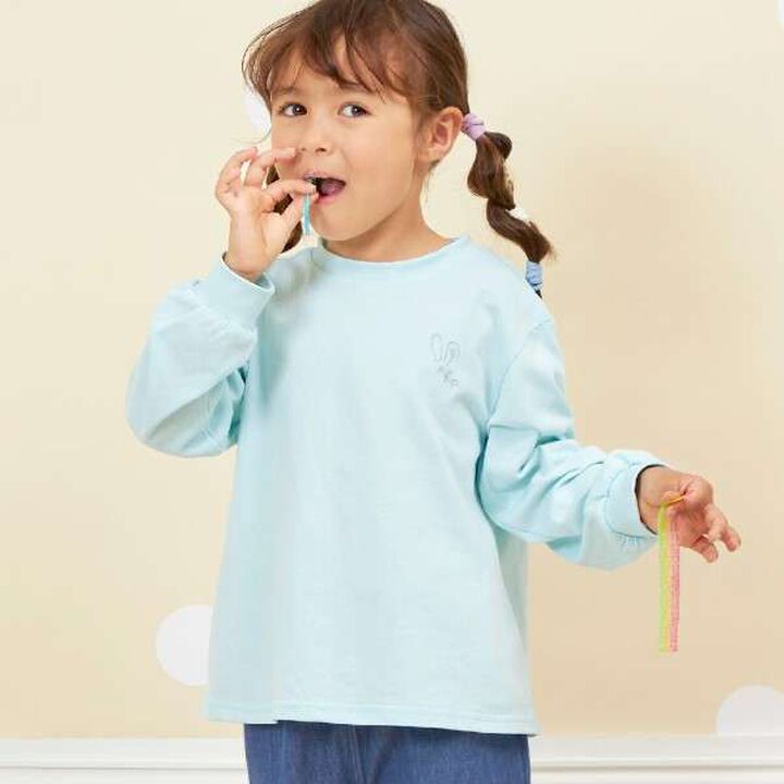 KP Coucou Single-Point Embroidery Long-Sleeve T-Shirt (80-140),Off white, medium image number 12