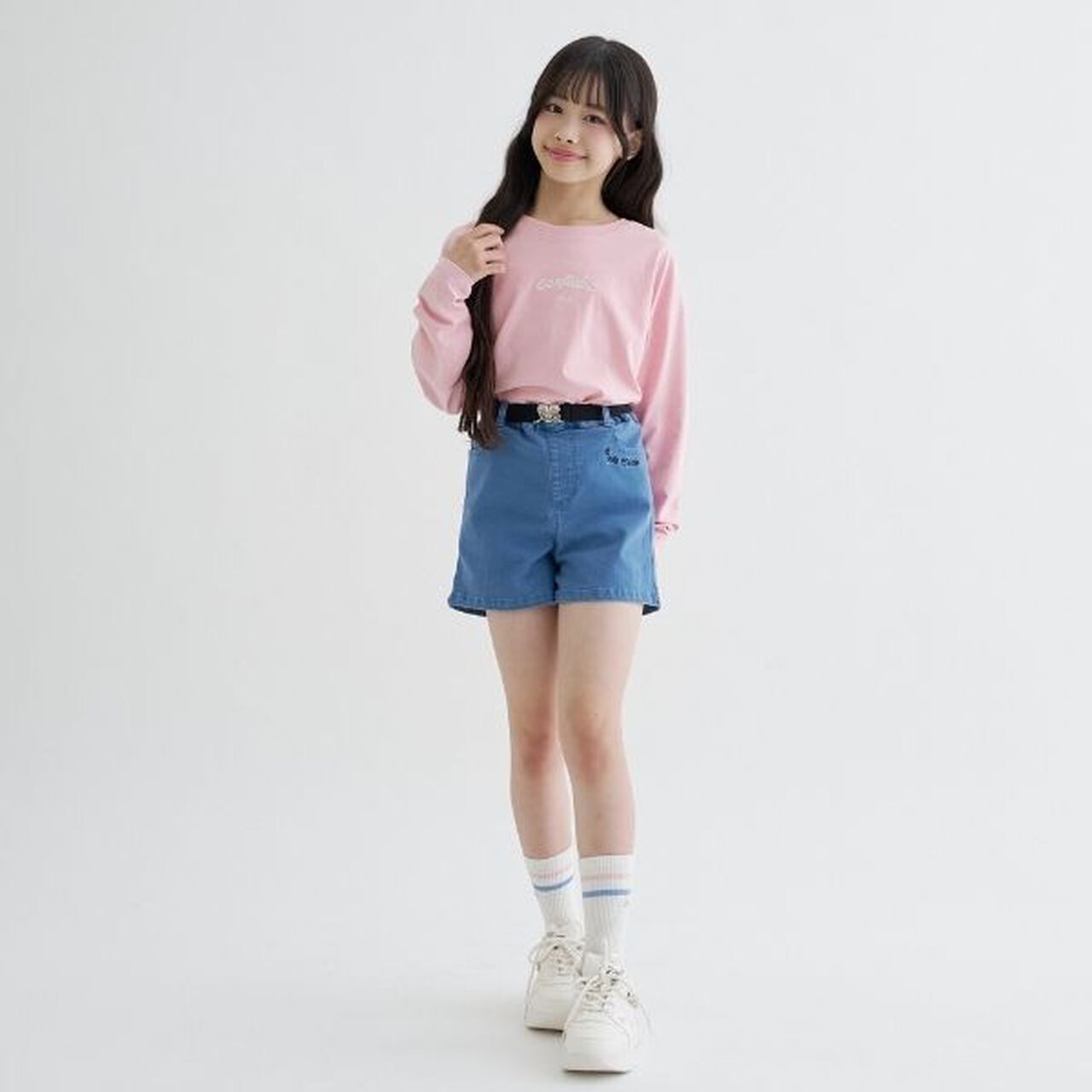 Shorts with Belt,Black, large image number 4