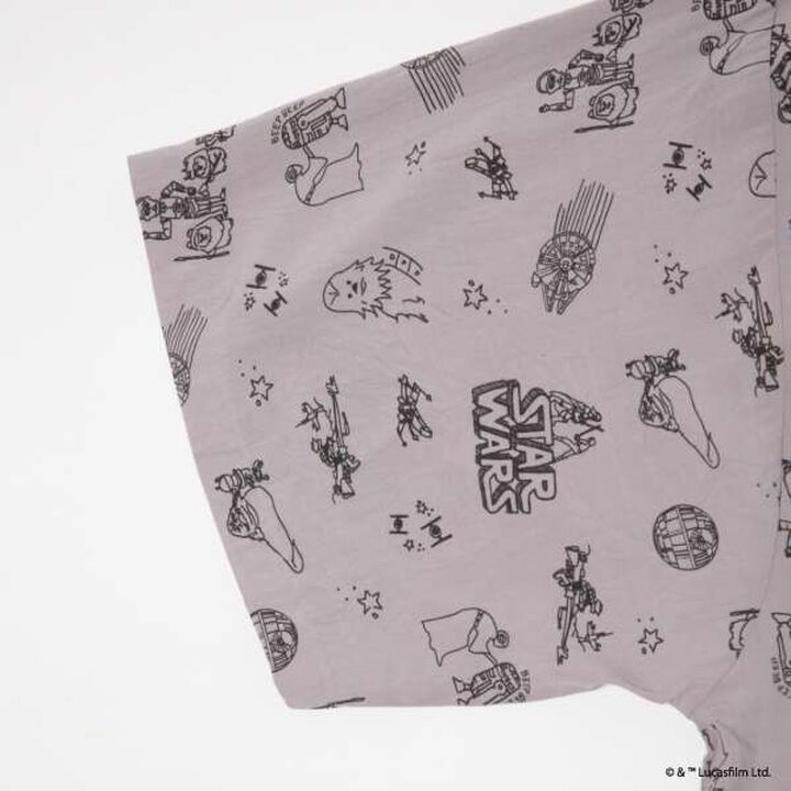 [Matching with Dad Outfit] Disney Kids Star Wars Pattern Shirt,Black, medium image number 3