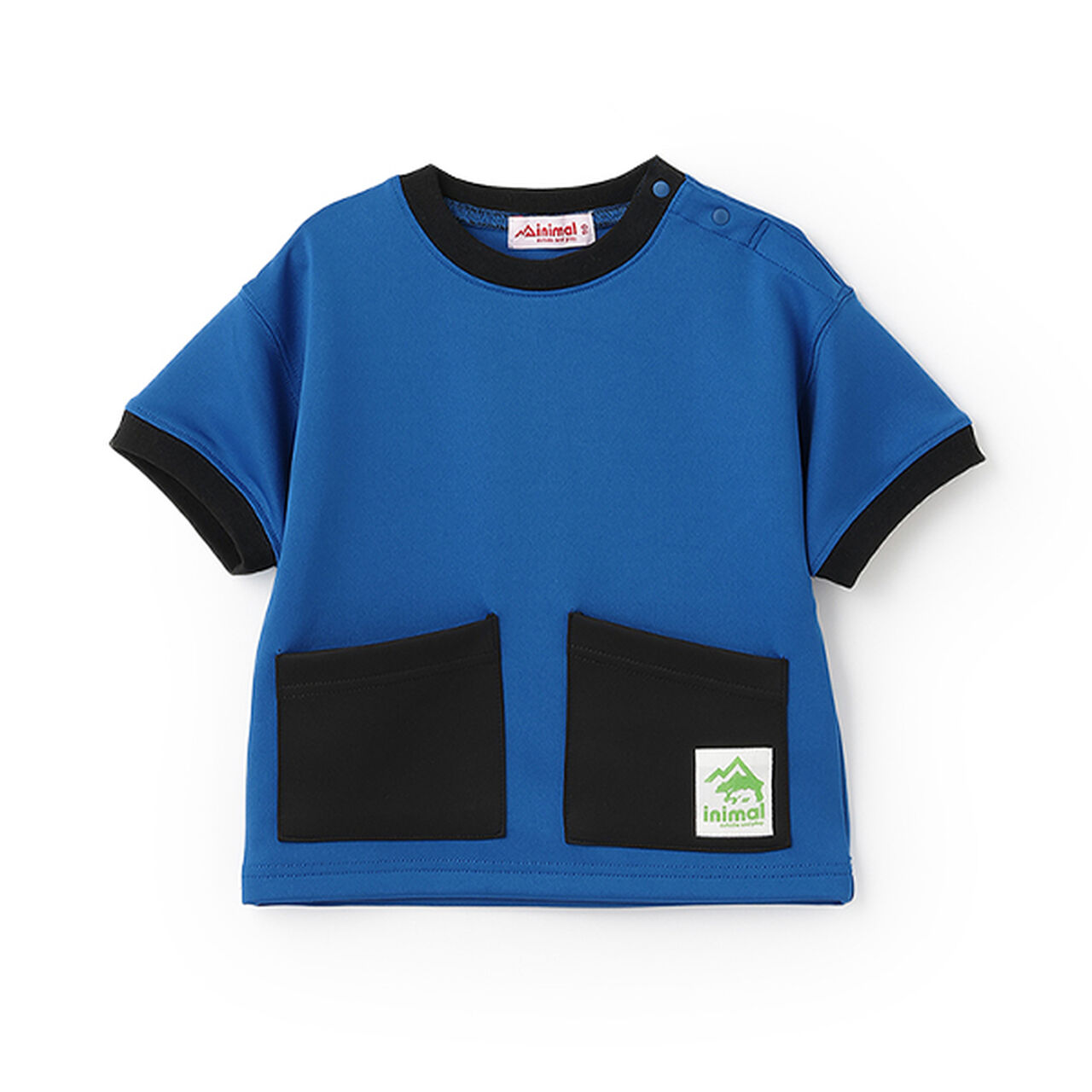 Water-Repellent Ponte Double Pocket T-Shirt,Blue, large image number 9