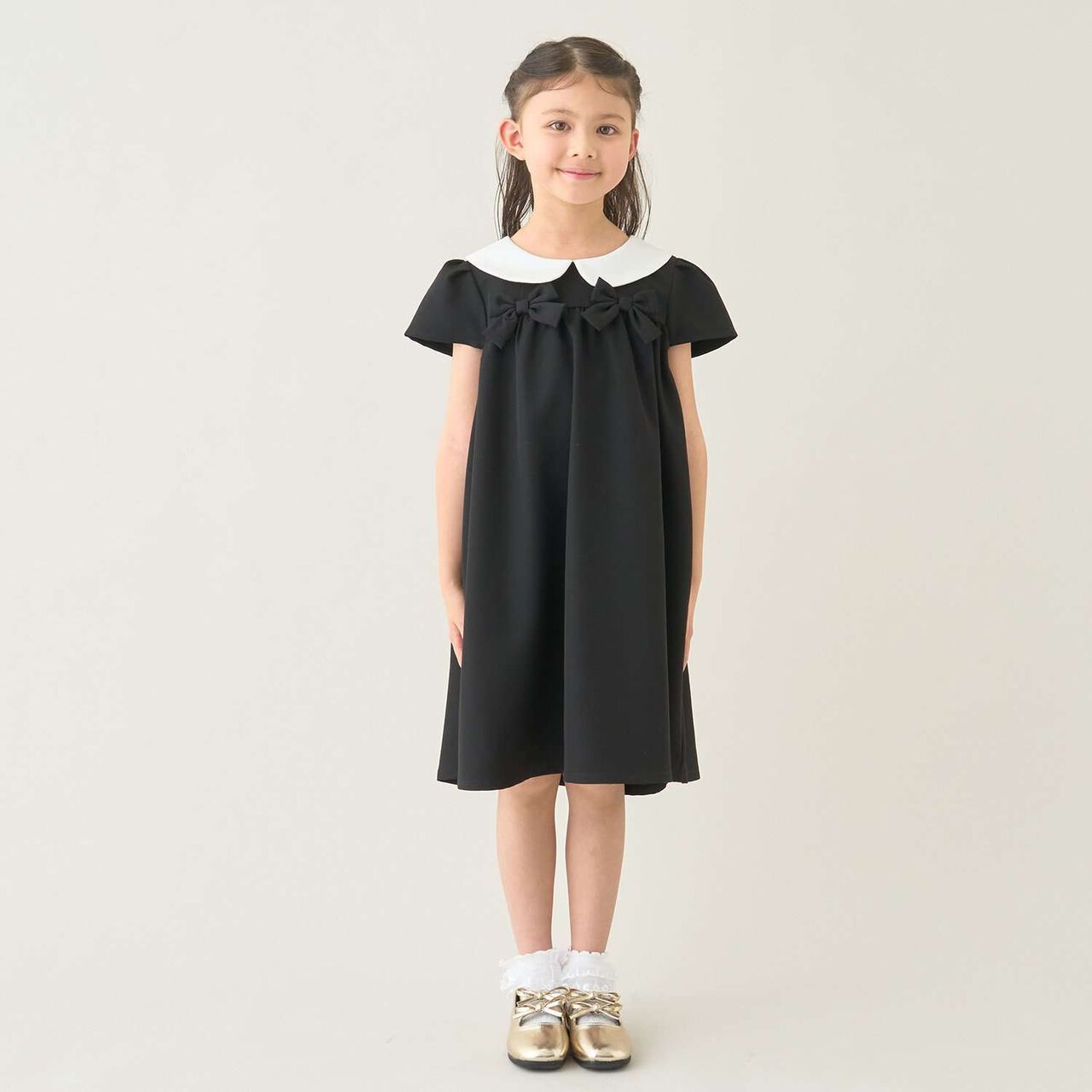 [Occasion] [School-Ready] Round Collar One-Piece Dress,Black, large image number 21