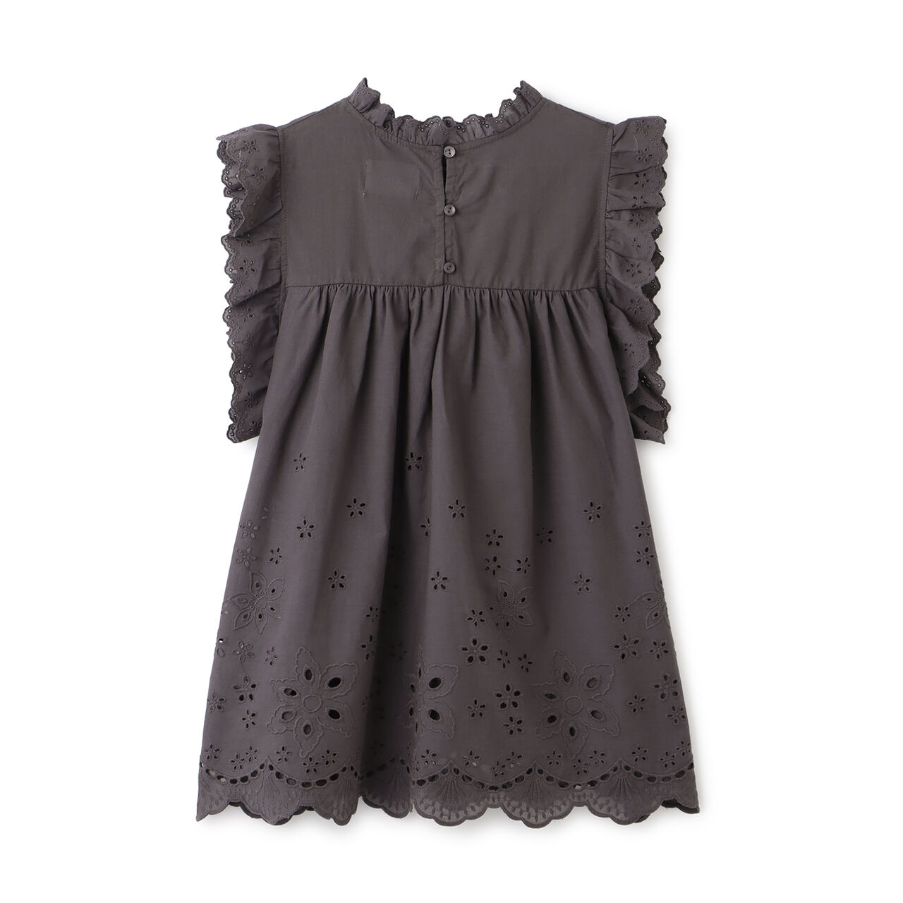 [Parent-Child Matching] Overlay Lace Tunic,Dark red, large image number 1