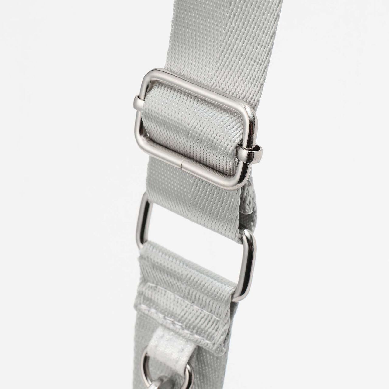 Sparkling Ribbon Flap Shoulder Bag with Pouch,Silver, large image number 2