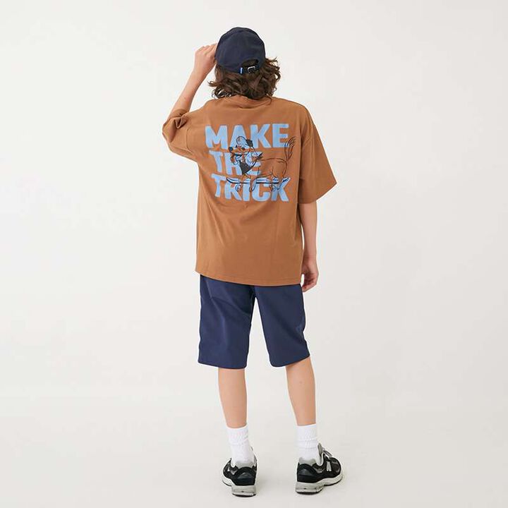 [Cool Touch] High Cool Cotton Dog Print Short Sleeve T-Shirt,Blue, medium image number 20