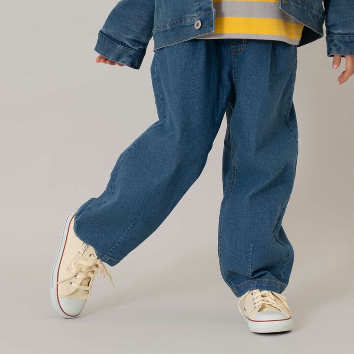 Tuck Balloon Denim Pants [Coordinatable Setup],Blue, medium image number 2