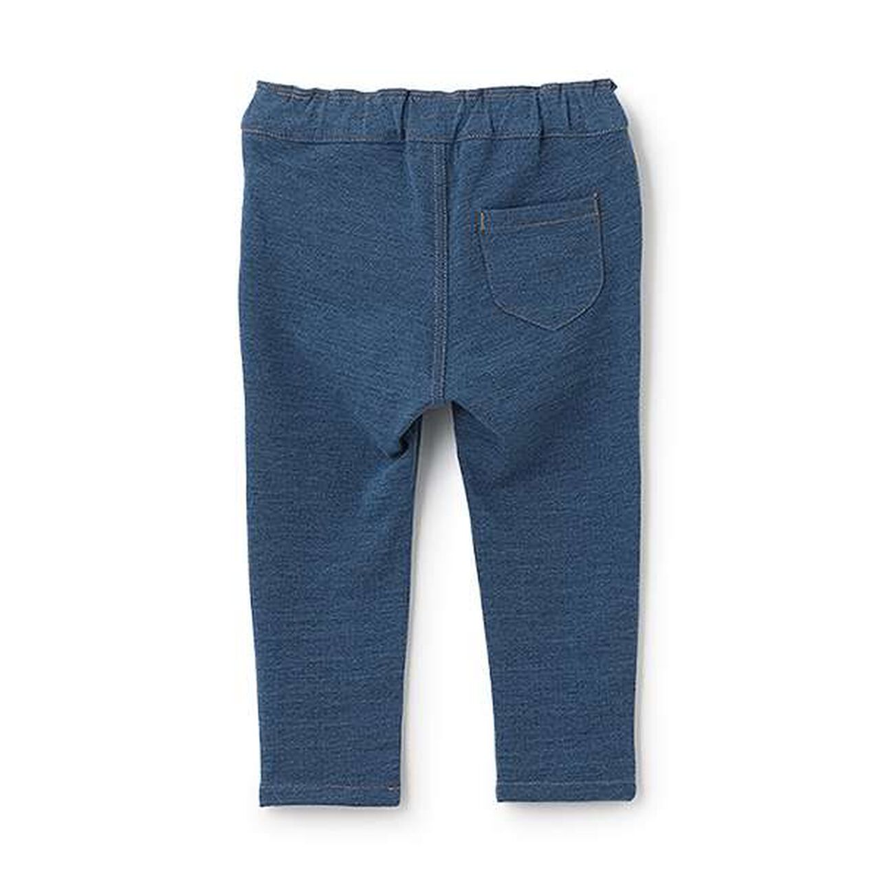Sweets Embroidery Knit Denim Pants,Navy, large image number 1