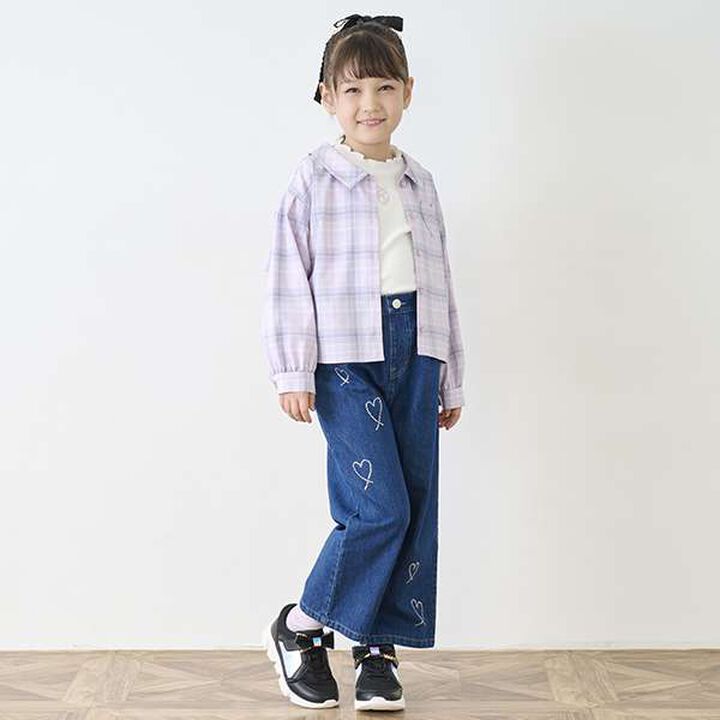 Frill Shirt & Petite High Short-Sleeve T-Shirt Set,Navy, medium image number 11