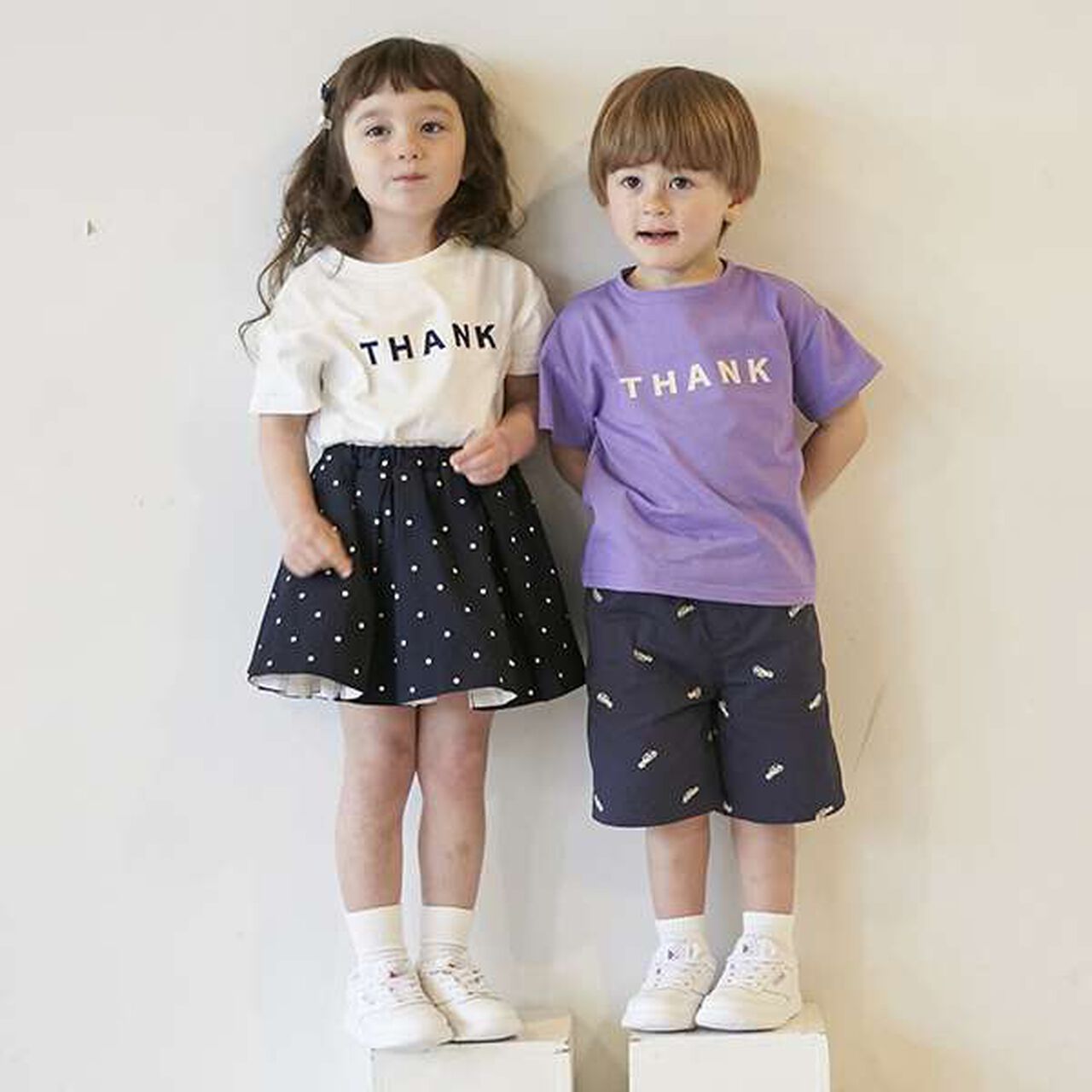 [Link] Volume Tuck Skirted Shorts (Kids),Blue, large image number 8