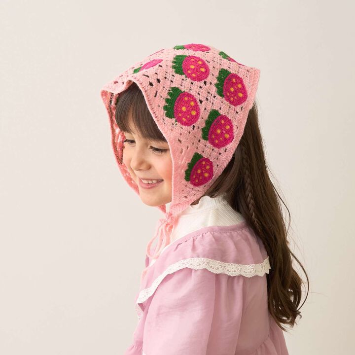 Assorted Black Crochet Babushka,Pink, medium image number 0