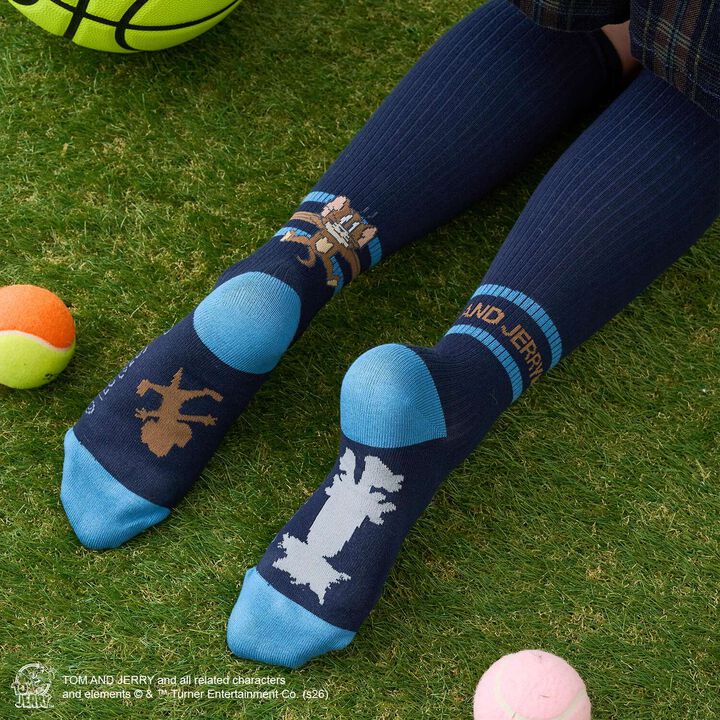 TOM AND JERRY Striped Knee-High Socks,, medium
