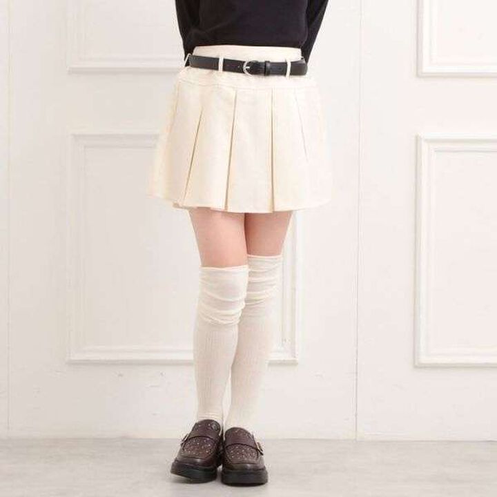 Pleated Skirt with Belt,, medium