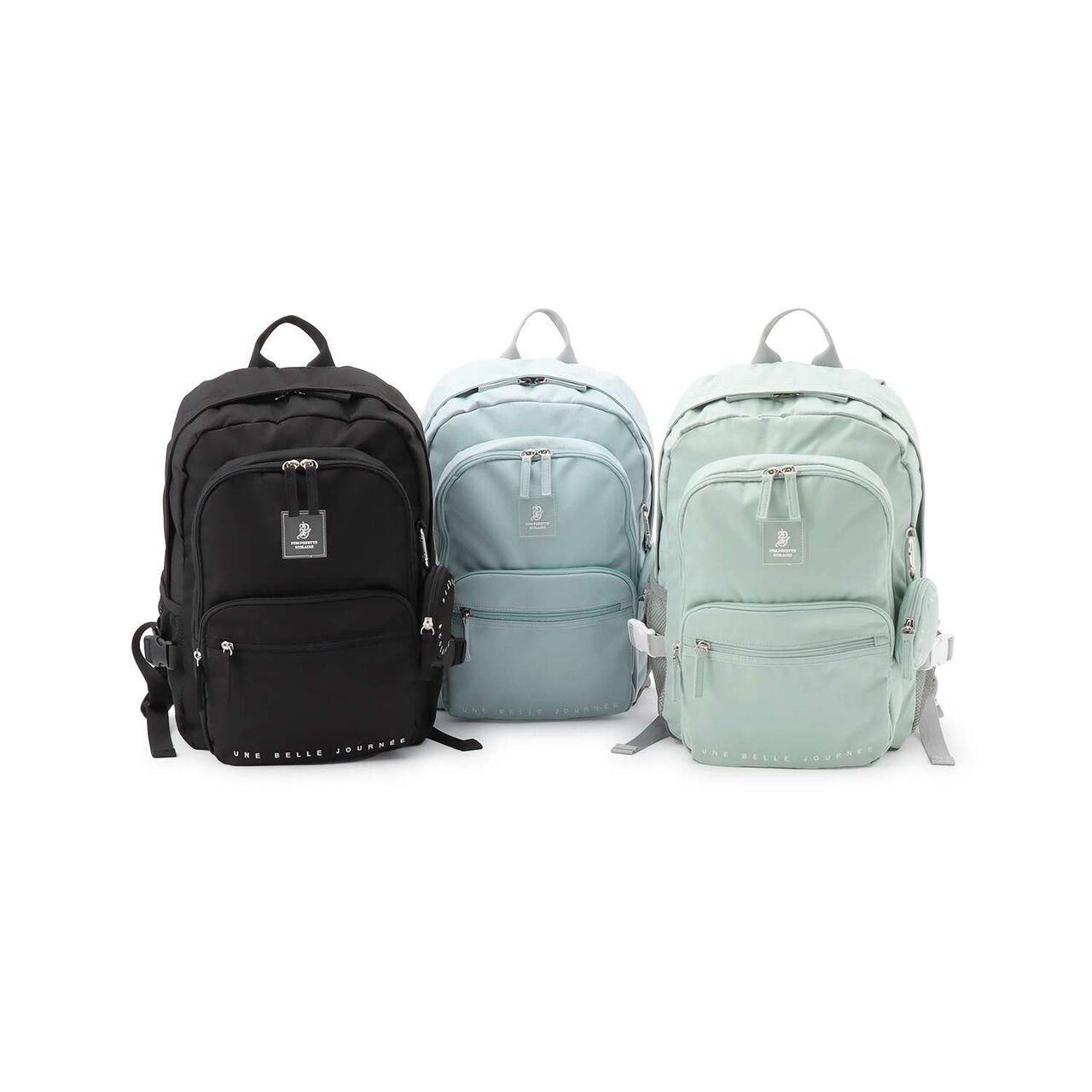 23L Water-Repellent Round Pouch School Backpack,Light blue, large image number 19