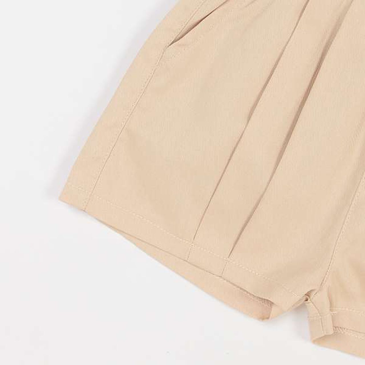 [Link] Tuck Balloon Shorts,Beige, large image number 7