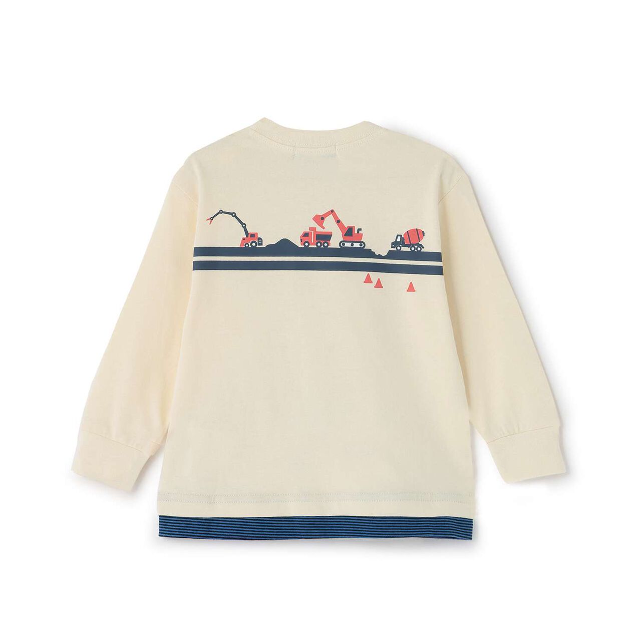 [Popular Item Restocked] [Not Available at Physical Stores] Construction Vehicles Working Long-Sleeve T-Shirt,Light blue, large image number 1