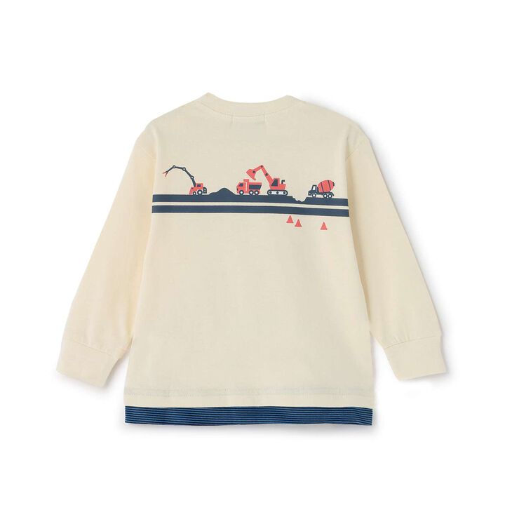 [Popular Item Restocked] [Not Available at Physical Stores] Construction Vehicles Working Long-Sleeve T-Shirt,Light blue, medium image number 1