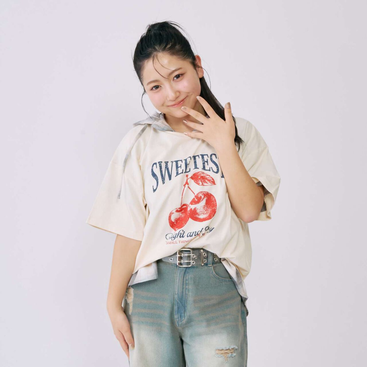 [100% Cotton / GOOD PRICE] Assorted Motif Loose Half Sleeve T-Shirt,Red, large image number 2
