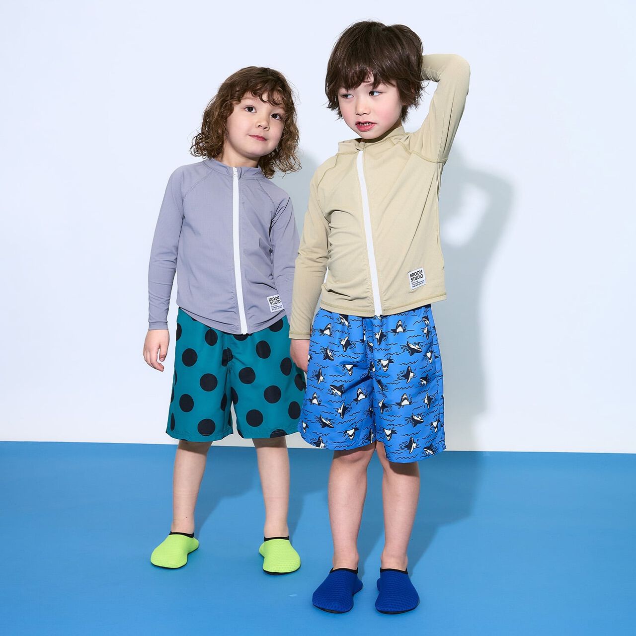 [SWIM] [UV] Full-Zip Mesh Rash Guard [Kids' Clothing] [Boys & Girls],Milky white, large image number 27