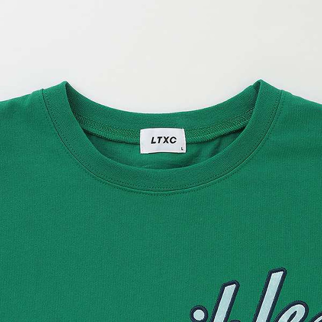 Logo Assorted Appliqué Half T-shirt,Sax blue, large image number 12