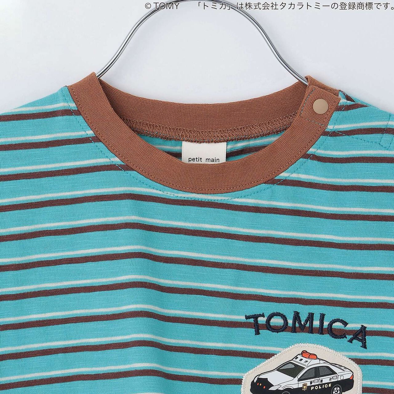 [TOMICA / Cool Touch] Multi-Stripe Short Sleeve T-Shirt,Orange, large image number 7