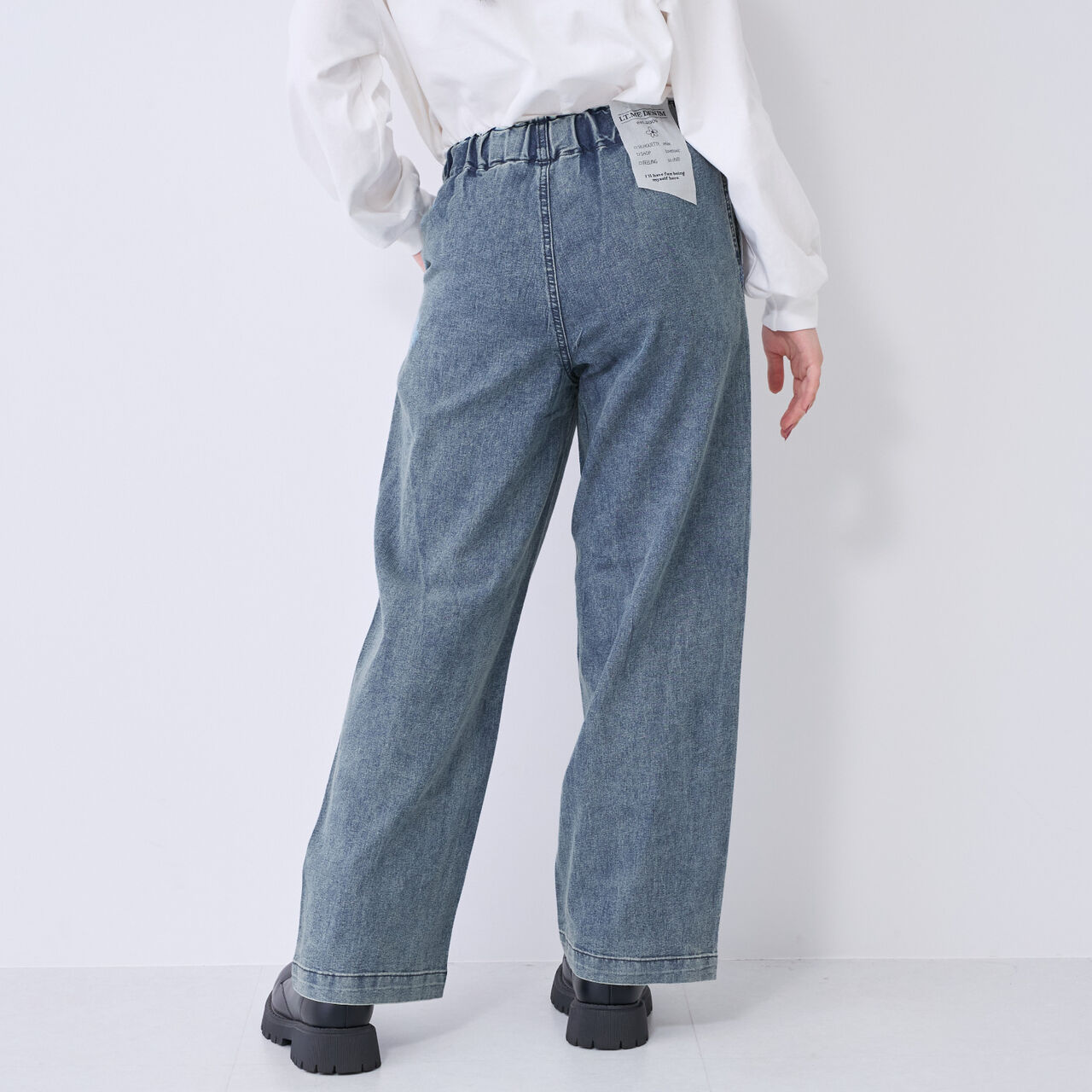 [ME DENIM] Stretch Quick-Dry Easy Pull-On Pants,Gray, large image number 3