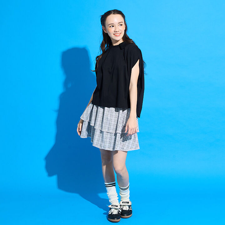 Knee-High Socks with Openwork Design and Stripes,Black, medium image number 4