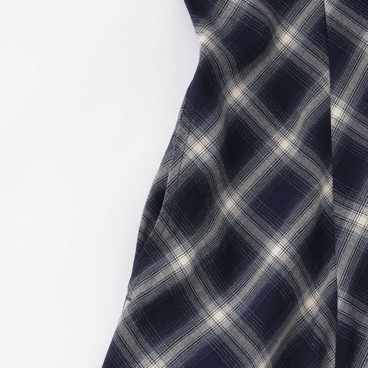 Checkered Camisole Dress Inner Set,Navy, large image number 7