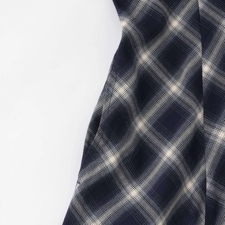 Checkered Camisole Dress Inner Set,Navy, medium image number 7