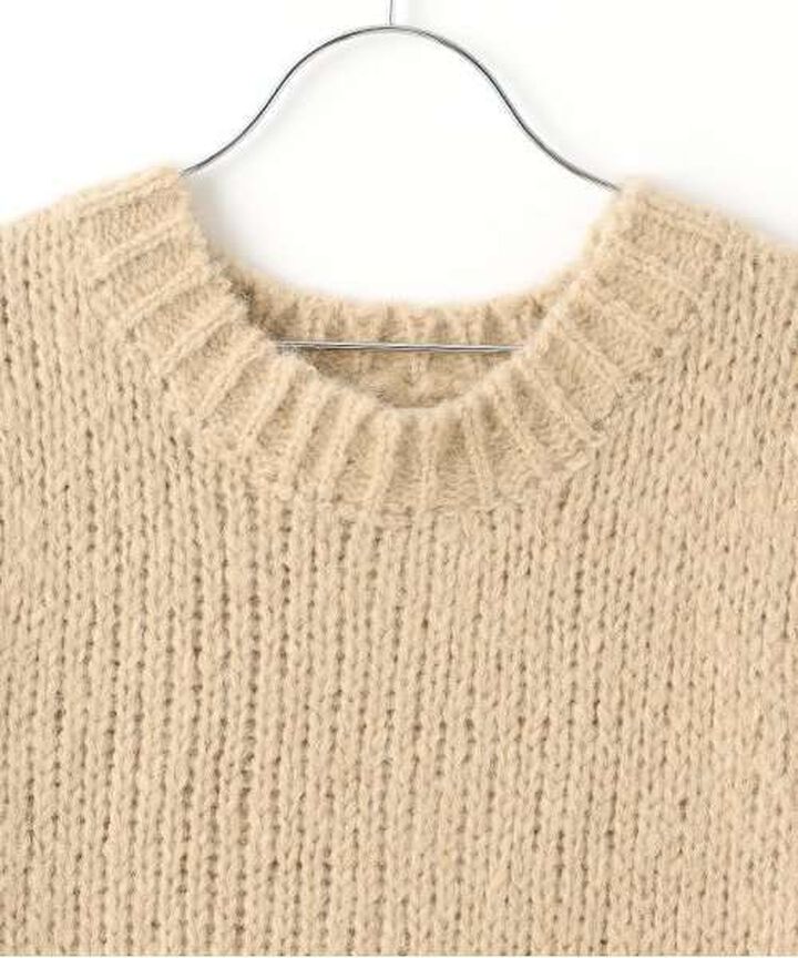 Short Knit Vest,Ivory, medium image number 2