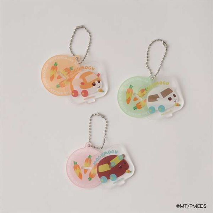 Molkky Munching Acrylic Keychain,Off white, medium image number 1