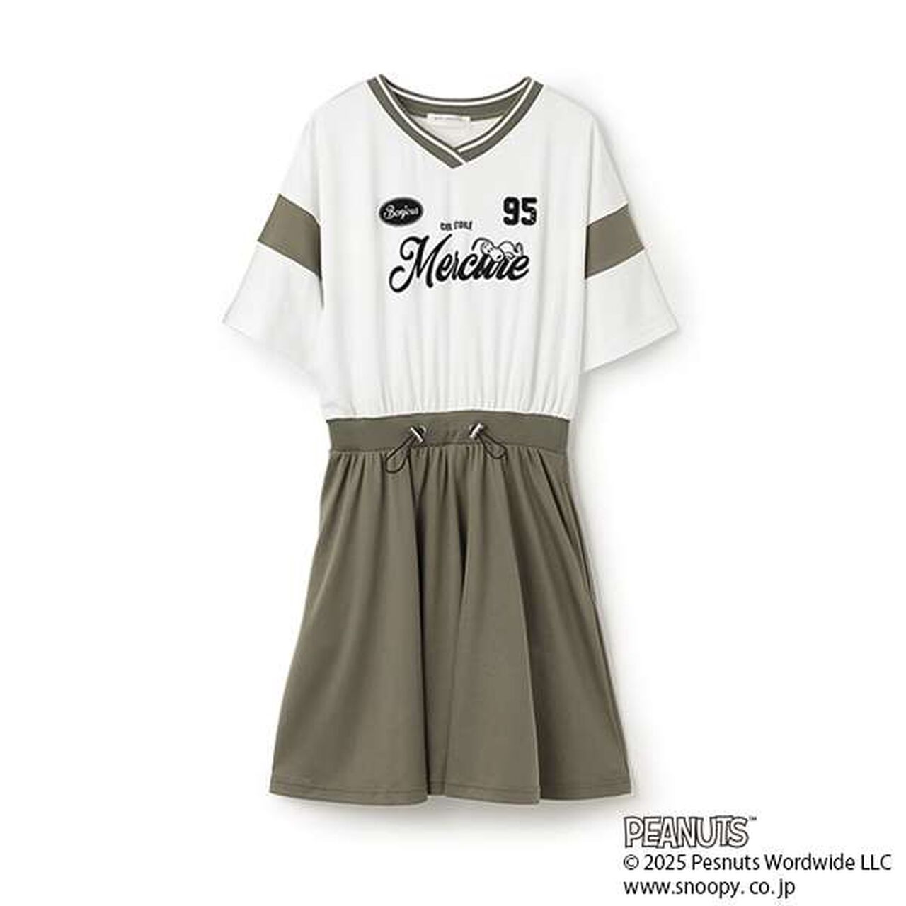 [PEANUTS] [Cool Touch] Docking Cut One-Piece Dress,Khaki, large image number 11