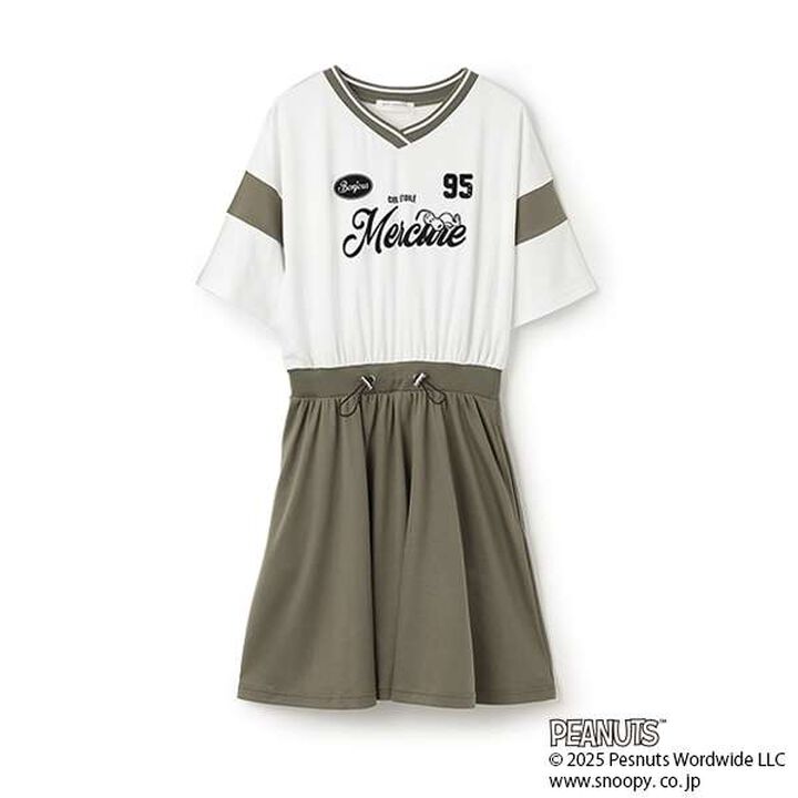 [PEANUTS] [Cool Touch] Docking Cut One-Piece Dress,Khaki, medium image number 11