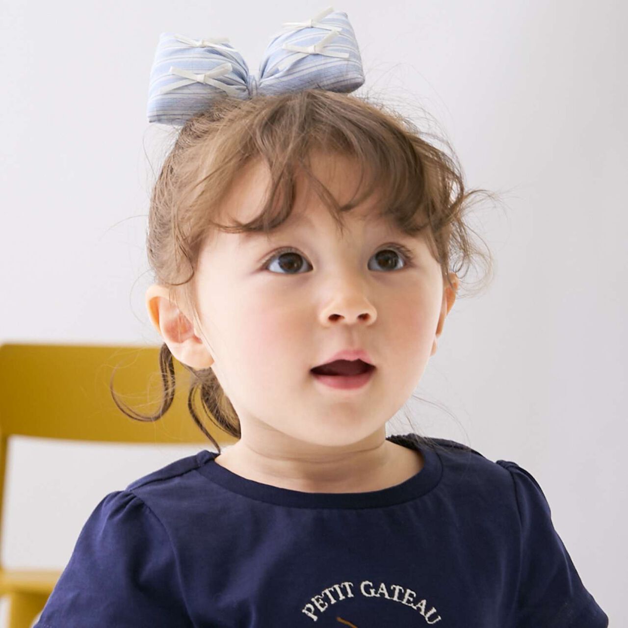 Big Ribbon Hair Tie,Sax blue, large image number 0