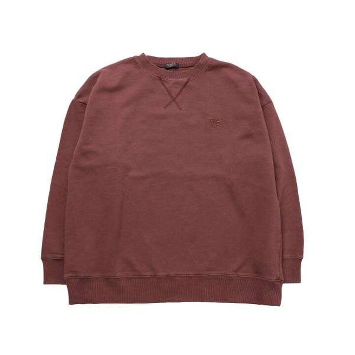 Fleece Pigment Big Sweatshirt,Deep red, medium image number 13