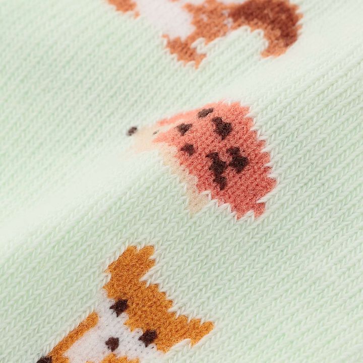 森林動物圖案嬰兒襪,薄荷色, medium image number 3