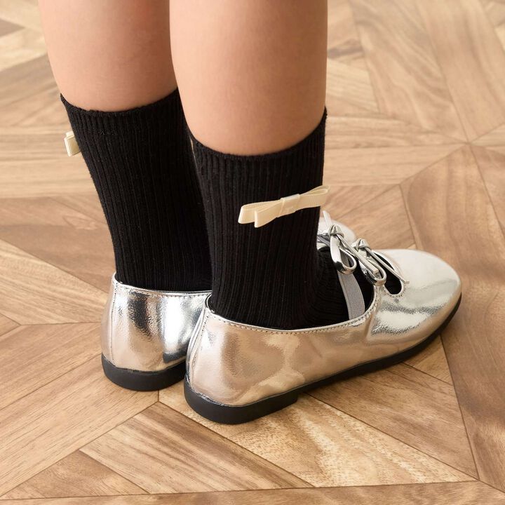 Double Ribbon Ballet Shoes,Gold, medium image number 19