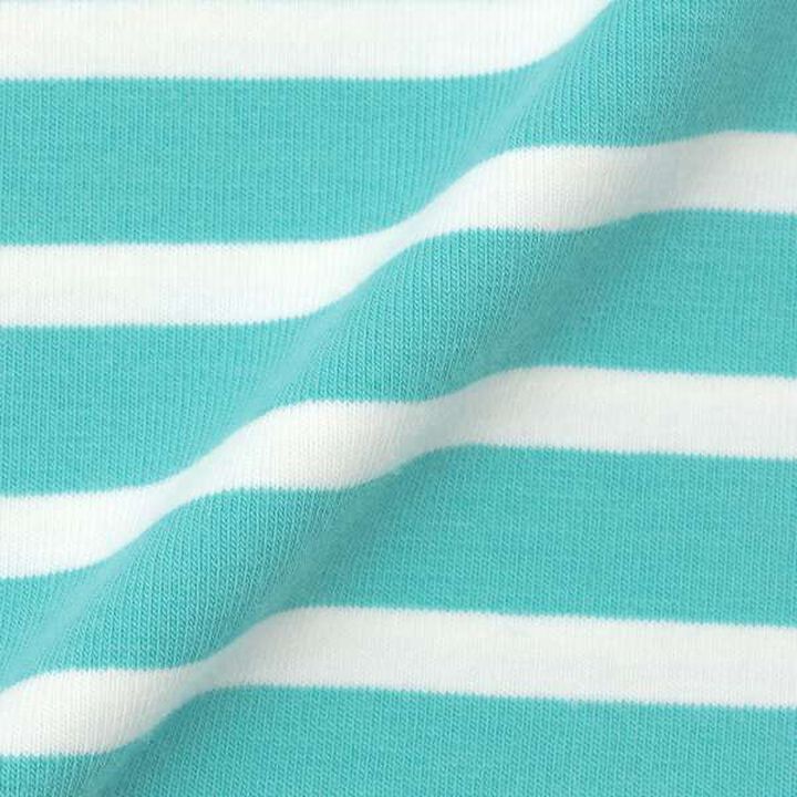 Deep Sea Embroidery Stripe Short Sleeve T-Shirt,Royal blue, medium image number 11