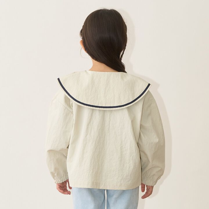 Frill Collar Windbreaker,Navy, medium image number 17